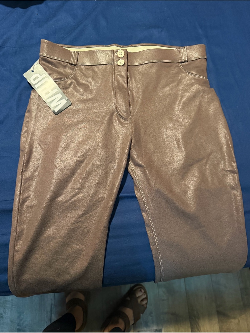 Freddy’s Women’s Faux Leather Jeans - Brown